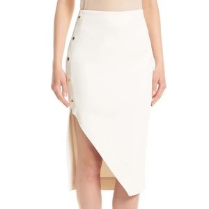 asymmetrical pencil skirt